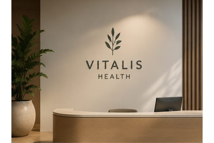 Vitalis Health reception sign