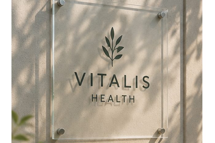 Vitalis Health acrylic sign