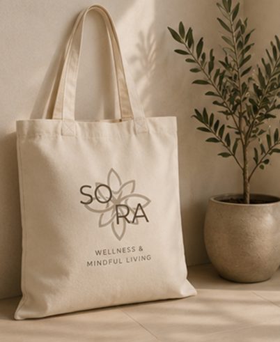 SORA canvas tote bag