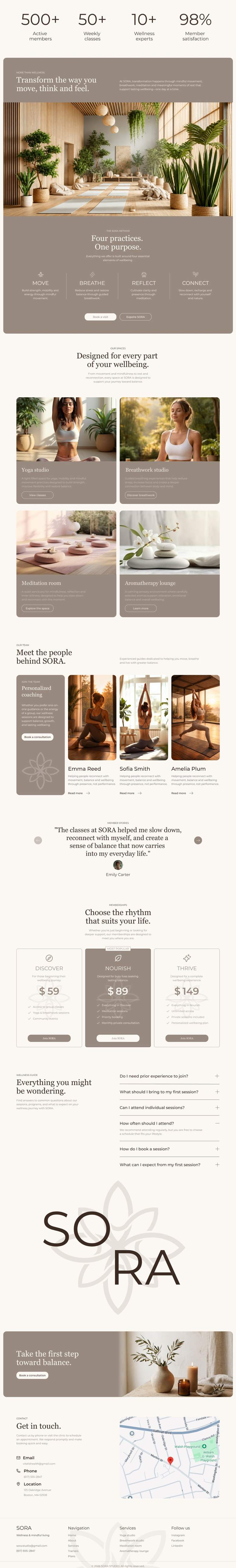 SORA landing page full design