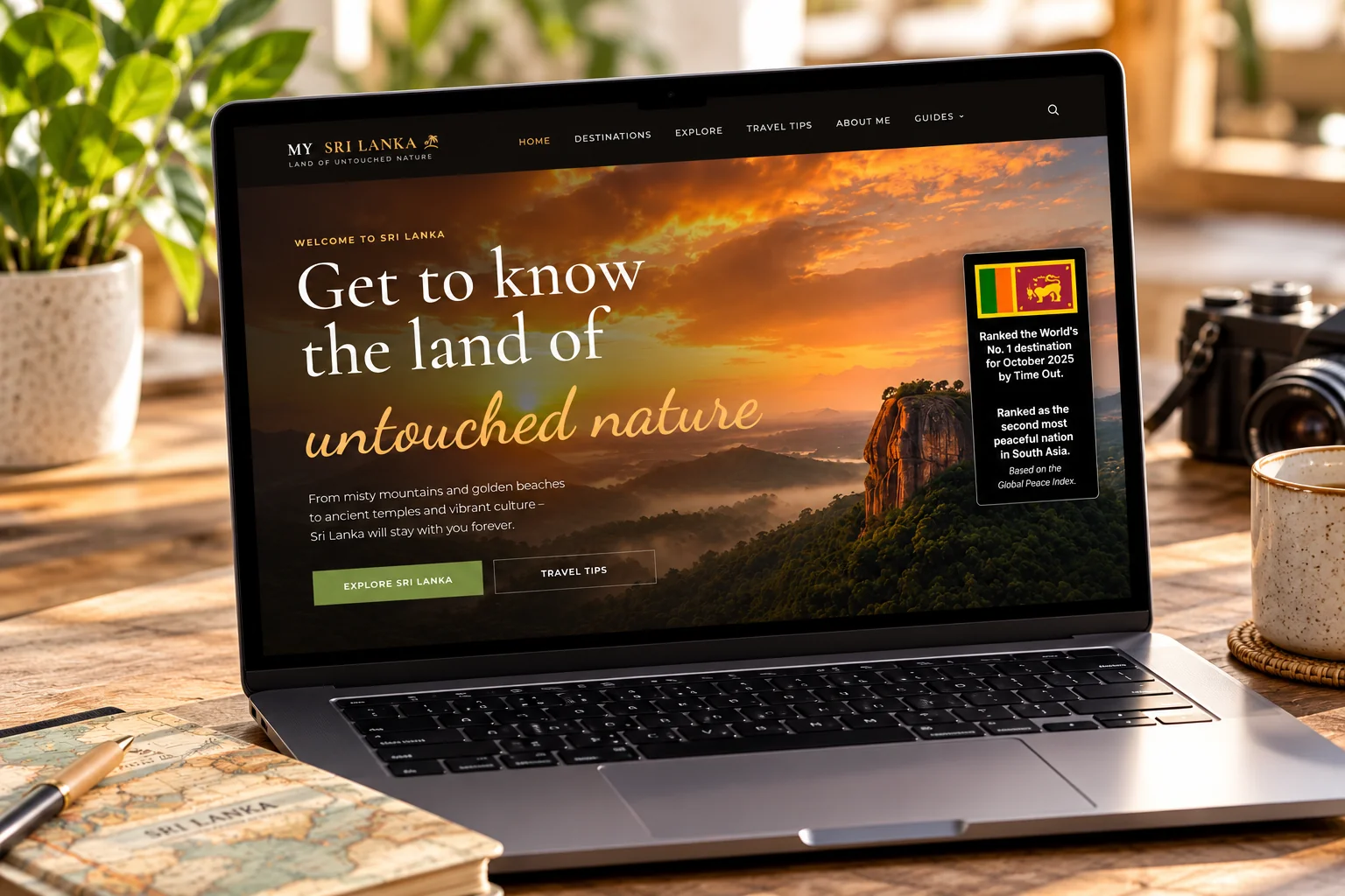 Sajt My Sri Lanka Magazine na laptopu