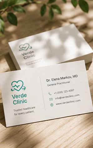 Verde Clinic business cards