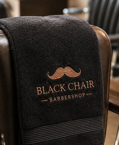 Black Chair Barbershop towel